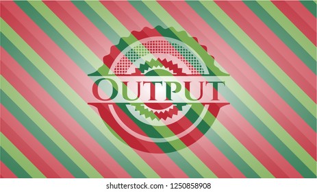 Output christmas emblem.