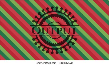 Output christmas emblem background. Vector Illustration. Detailed.