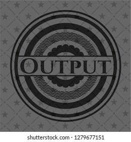 Output dark emblem. Retro