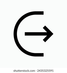 Output Icon. Result Out, Product Symbol  - Vector. 
