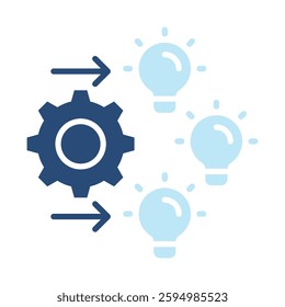 Output Icon Two Color Style. Vector Illustration For Graphic Design