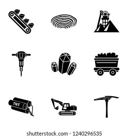 Output icons set. Simple set of 9 output vector icons for web isolated on white background
