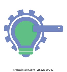 Output Optimization Icon. Representing AI Output Refinement. System Performance Tuning. Data Optimization. Model Output Adjustment. Vector Editable icon.