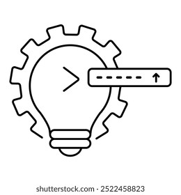 Output Optimization Icon. Representing AI Output Refinement. System Performance Tuning. Data Optimization. Model Output Adjustment. Vector Editable icon.