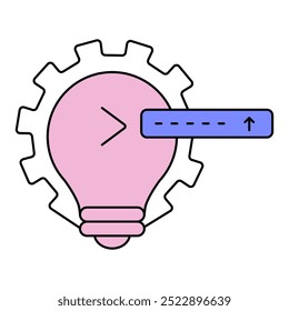 Ícone de Otimização de Saída. Representando o AI Output Refinement. Ajuste de desempenho do sistema. Otimização de dados. Ajuste de saída do modelo. Ícone Vetor Editable.