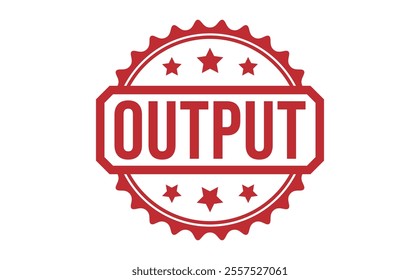 OUTPUT rubber stamp vector illustration on white background