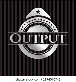 Output silver shiny emblem