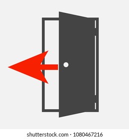 Output vector icon. Icon indicating the direction of exit.