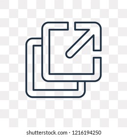 Output vector outline icon isolated on transparent background, high quality linear Output transparency concept can be used web and mobile