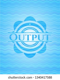 Output water badge background.