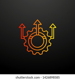 outputs from gears nolan icon. Elements of startup set. Simple icon for websites, web design, mobile app, info graphics
