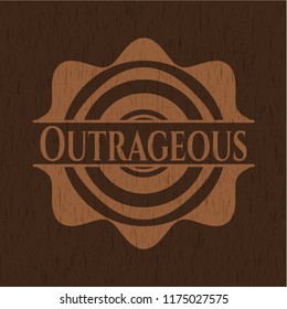 Outrageous retro wood emblem