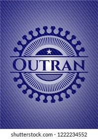 Outran emblem with denim texture