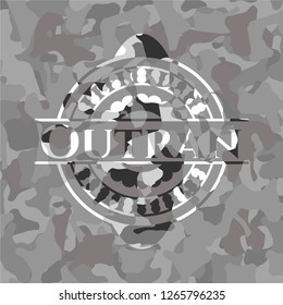 Outran on grey camouflage pattern