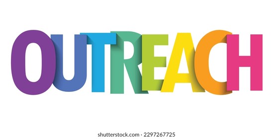 OUTREACH colorido vector typography banner