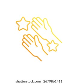 Vector de icono de línea de degradado de extensión