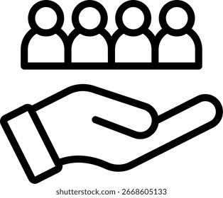 Outreach Line Icon Vector Design