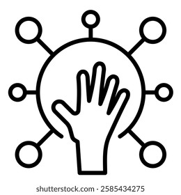 Outreach Strategy icon line vector illustration