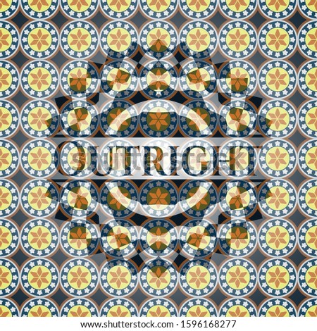 Outright arabic style emblem. Arabesque decoration.