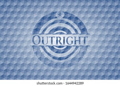 emblema hexágono azul. Ilustración vectorial. Detallado.