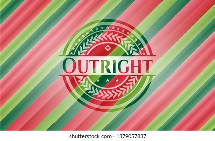 Outright christmas badge background.