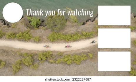 Outro card end screen vector for video channel - Youtube video end screen design to attract more viewers - Video end screen design - End Screen templates