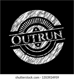 Outrun with chalkboard texture