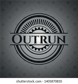 Outrun realistic dark emblem. Vector Illustration. Detailed.