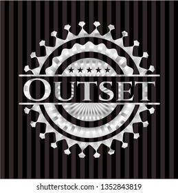 Outset silver shiny emblem