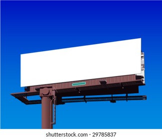 Outside Advertising Billboard. Layered Vector Illustration.