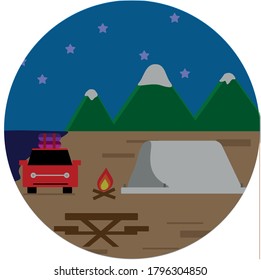 actividad de acampada exterior nocturna