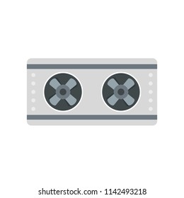 Outside conditioner fans icon. Flat illustration of outside conditioner fans vector icon for web isolated on white
