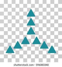 Outside Direction icon. Vector illustration style is flat iconic symbol, soft blue color, transparent background. Designed for web and software interfaces.