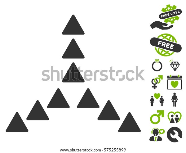 Outside Direction pictograph with bonus love
clip art. Vector illustration style is flat rounded iconic eco
green and gray symbols on white
background.