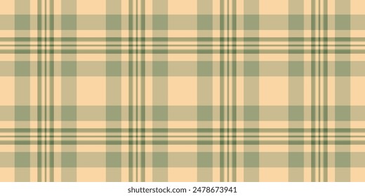 Outside fabric pattern background, 50s plaid textile seamless. Variety tartan vector check texture in pastel and orange color.