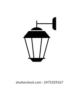 outside garden light lamp icon vector 