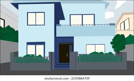 Outside house design interior vector