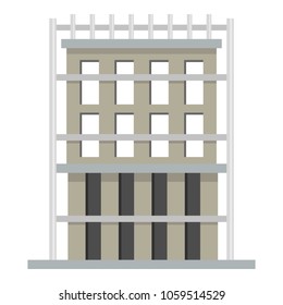 Outside house icon. Flat illustration of outside house vector icon for web