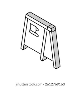 outside menu board coffee cafeteria isometric icon vector. outside menu board coffee cafeteria sign. isolated symbol illustration