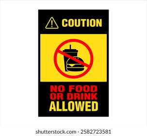 outside no food or drink not allowed symbol sign sticker