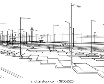 Outside Parking Vector 03
