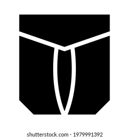 outside pocket glyph icon vector. outside pocket sign. isolated contour symbol black illustration