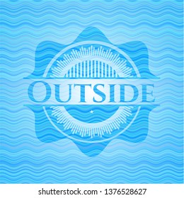 Outside water style badge.
