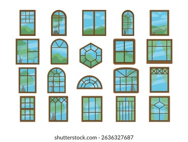 Outside Window View Element Set