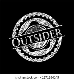 Outsider with chalkboard texture