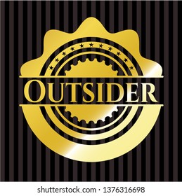 Outsider gold shiny emblem