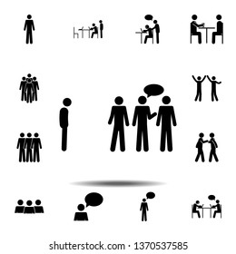 Outsider people talk icon. Simple glyph, flat vector element of People icons set for UI and UX, website or mobile application