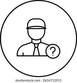 Outsider vector icon. Can be used for printing, mobile and web applications.