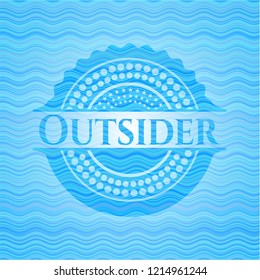 Outsider water concept emblem.