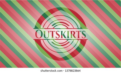 Outskirts christmas badge background.